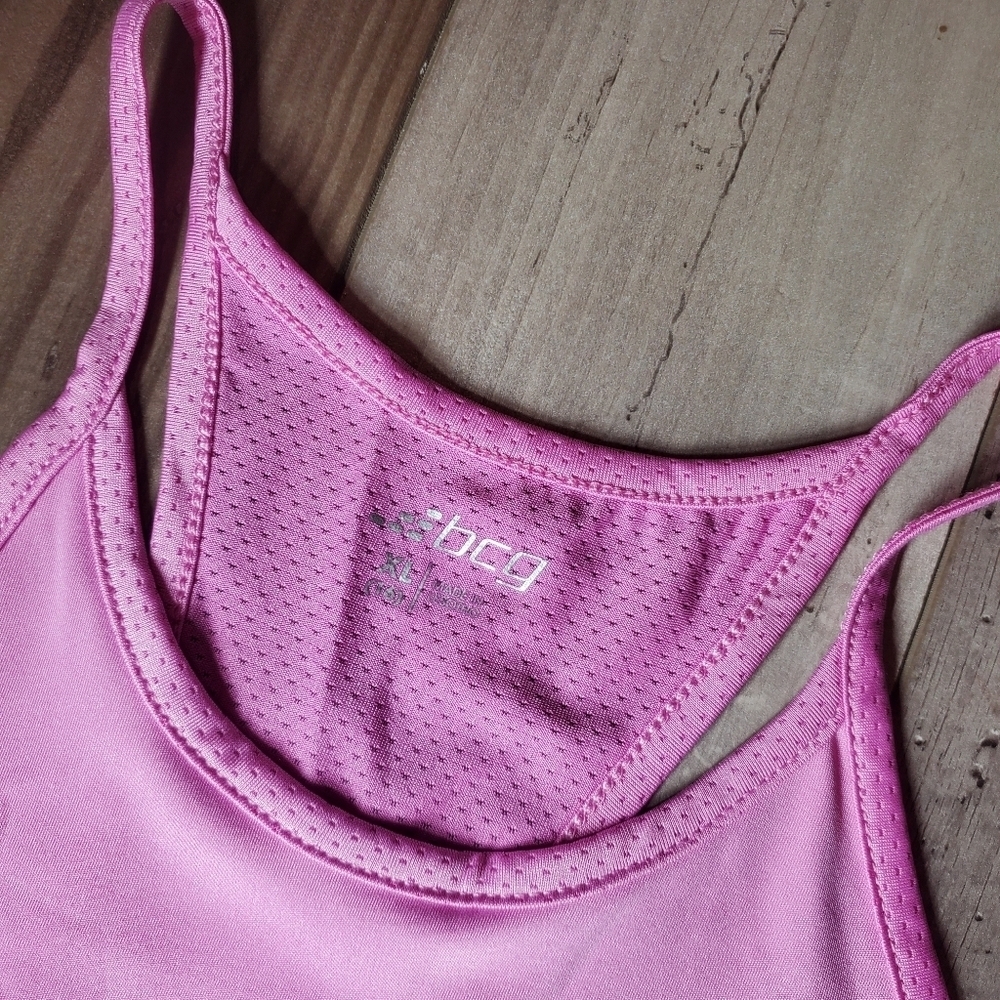Nwt Bcg Training Tech Mesh Back Tank Top Girls Size Xl 16 Upf 50 Cyclamen — image 7 of 8
